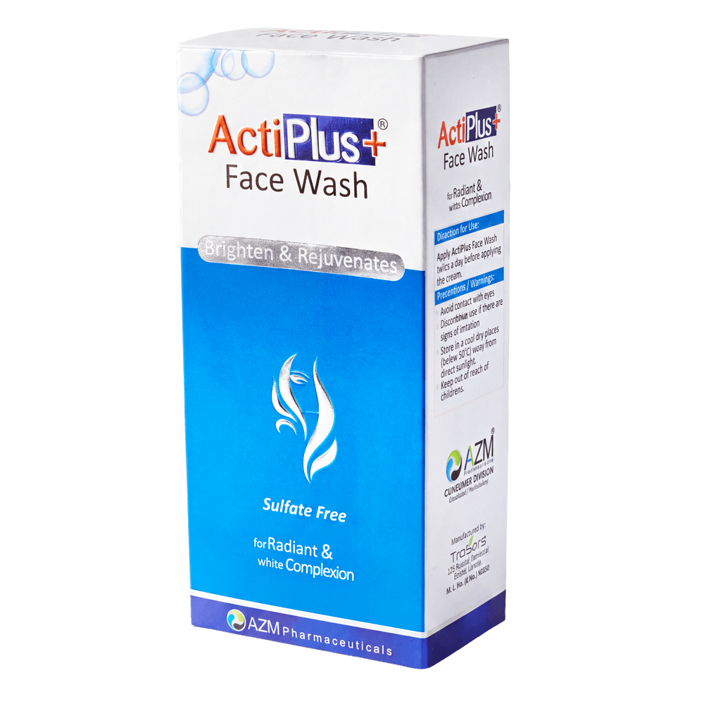 Actiplus Facewash Box Angled View