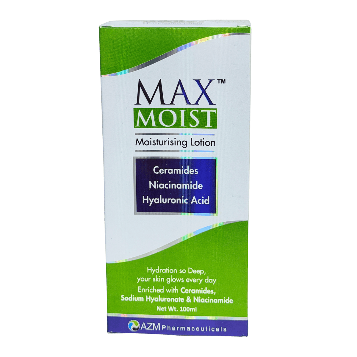 Maxmoist moisturing Lotion Box Front view 