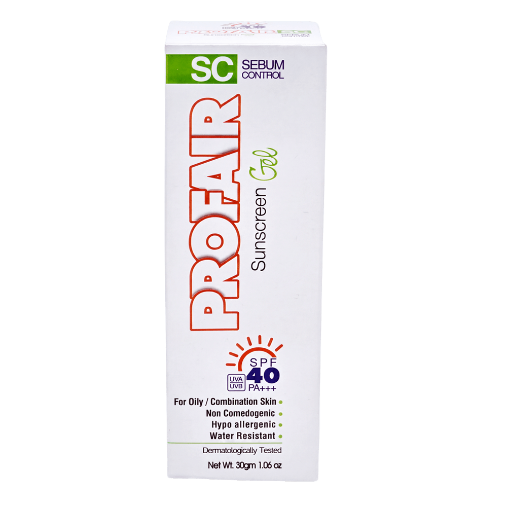Profair Sunscreen Gel Spf40 box Front view