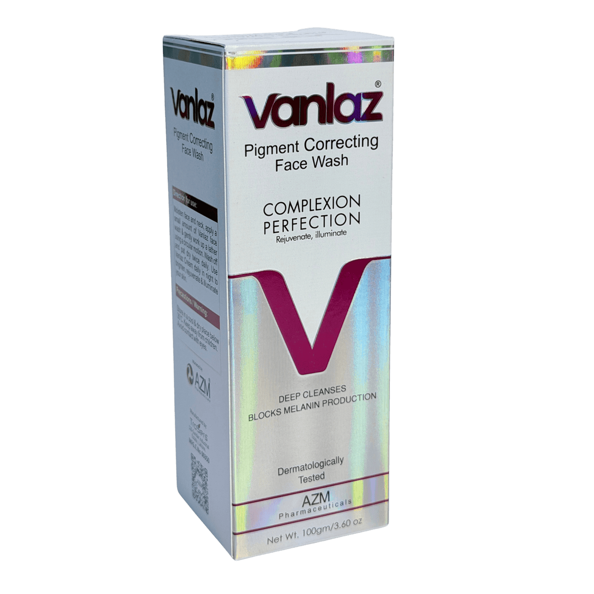 Vanlaz Facewash box Angled View