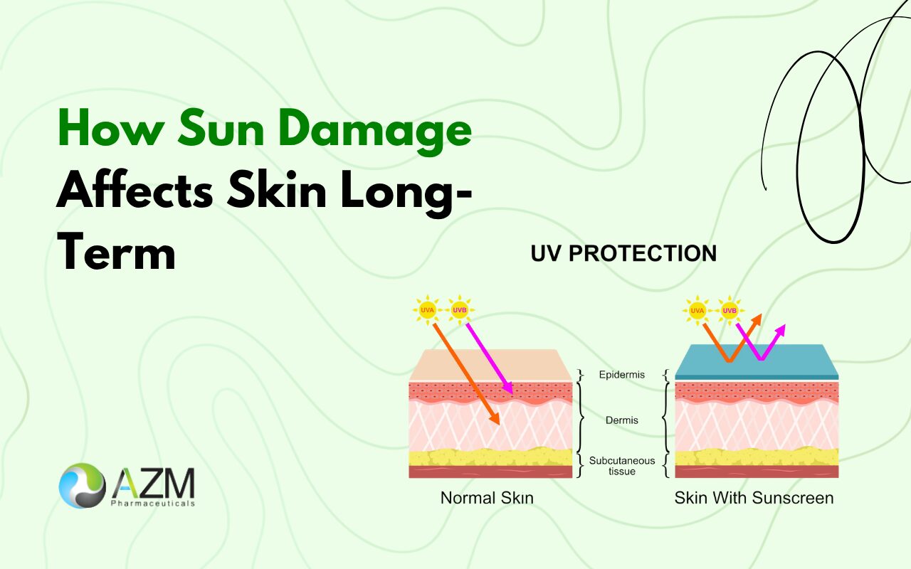 sun protection, UV damage, skin aging, hyperpigmentation care, sunscreen routine, dermatology skincare advice, daily skincare routine, skin health tips, pigmentation prevention, AZM Pharmaceuticals