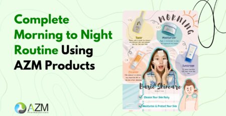 morning skincare routine, night skincare routine, AZM skincare, daily skincare guide, acne skincare routine, skin hydration, sunscreen routine, dermatologist skincare advice, healthy skin habits, AZM Pharmaceuticals