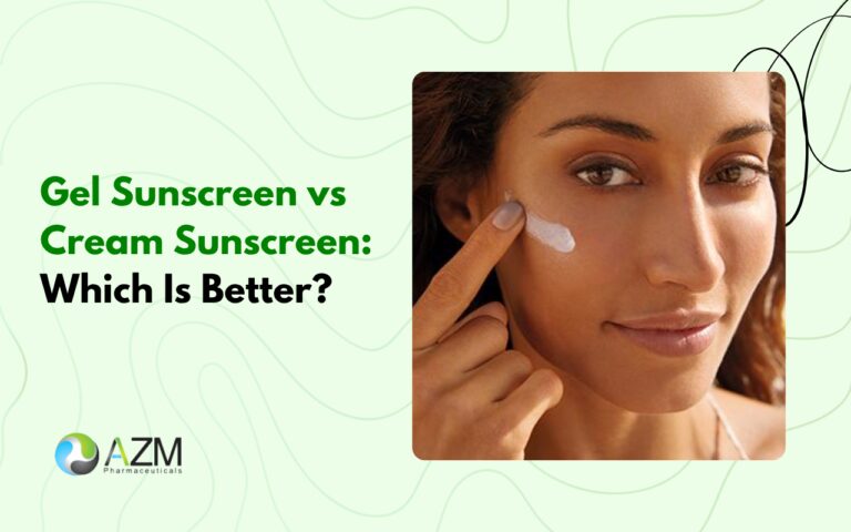gel sunscreen, cream sunscreen, sunscreen guide, UV protection, skincare routine, oily skin care, dry skin care, dermatologist skincare advice, daily sunscreen tips, AZM Pharmaceuticals